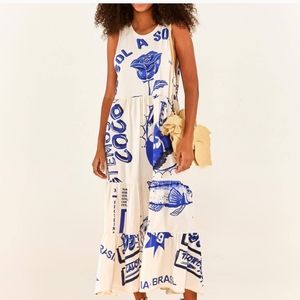 FARM RIO NWT Rainha Da Aguas T-Shirt Dress size M